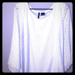 3/$20 White Blouse with bell sleeves